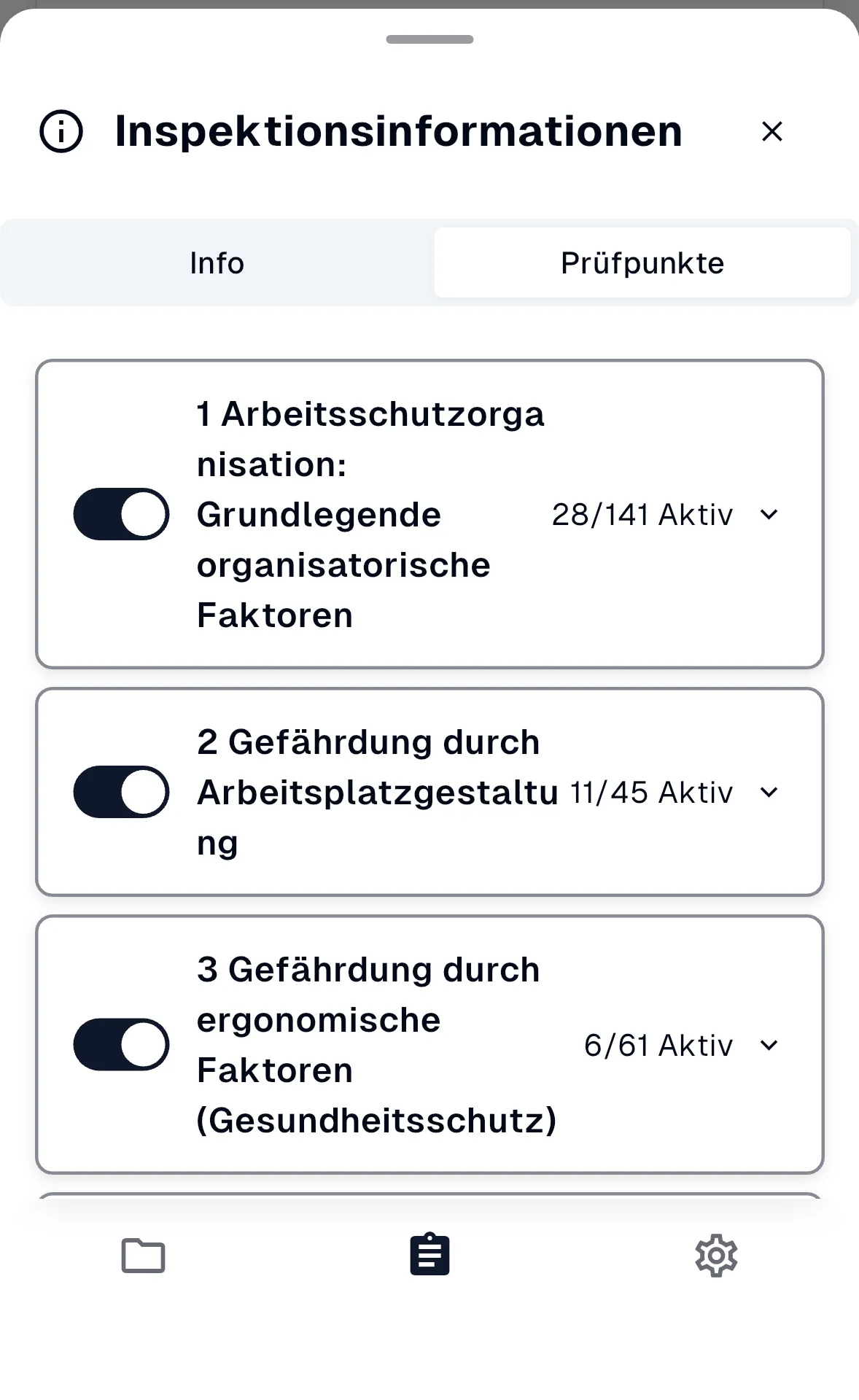 Prüfpunkte aktivieren