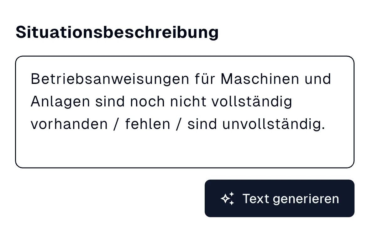 Situationsbeschreibung