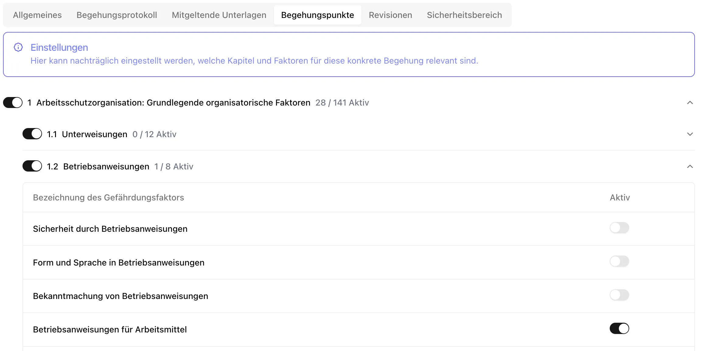 Protokoll-Einstellungen