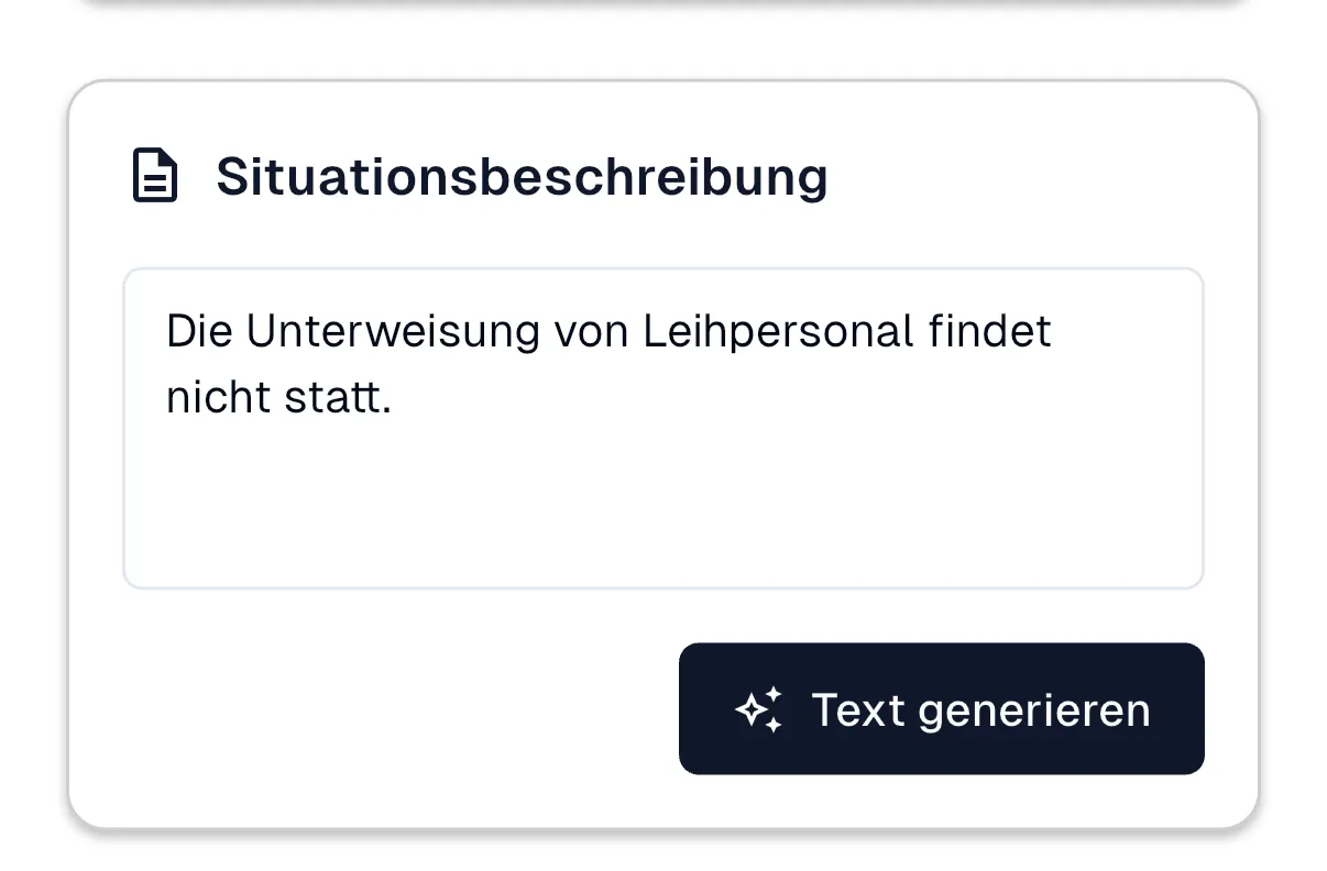 Situationsbeschreibung
