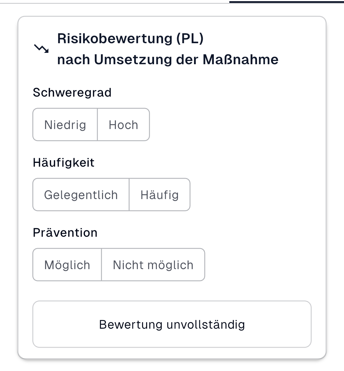 Risikobewertung nach Umsetzung