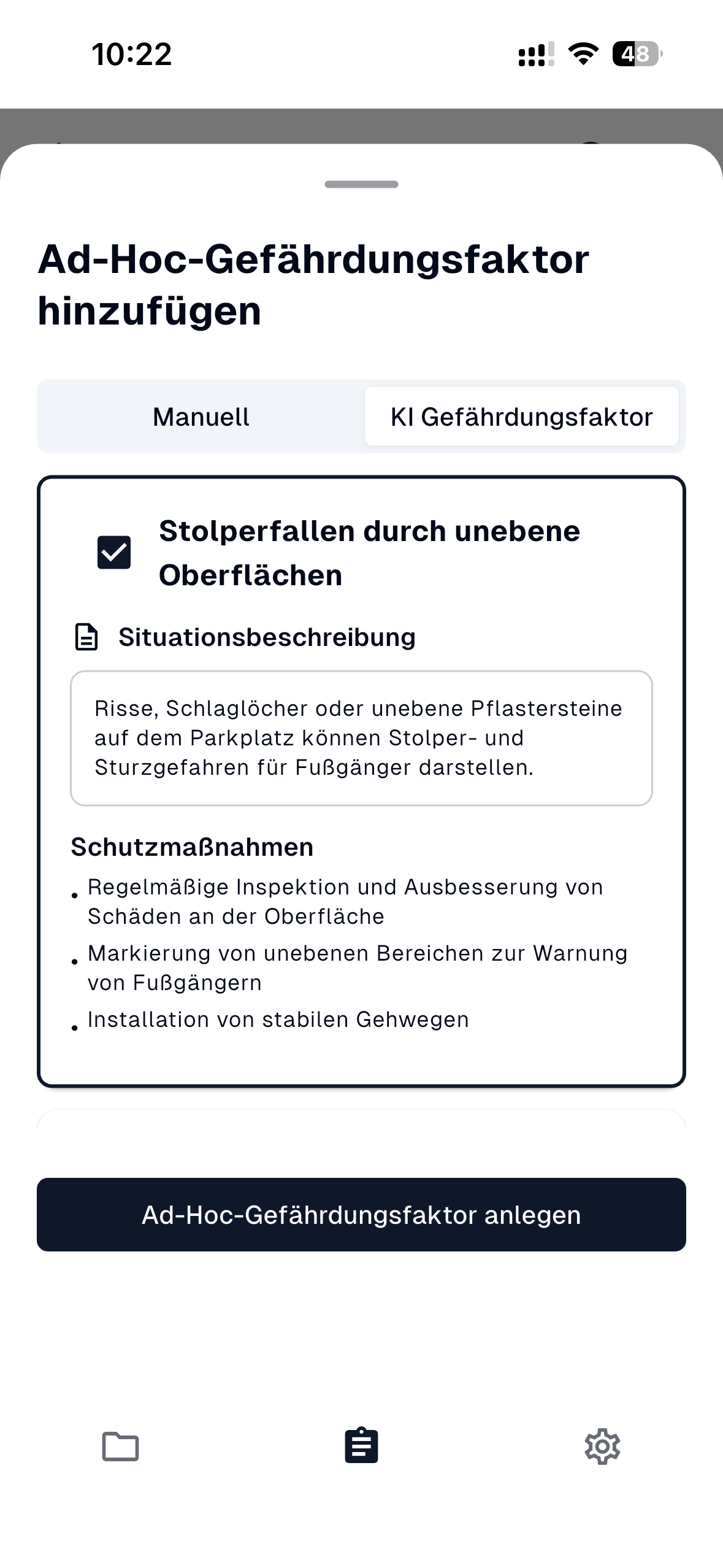 KI Gefährdungsfaktor - Details
