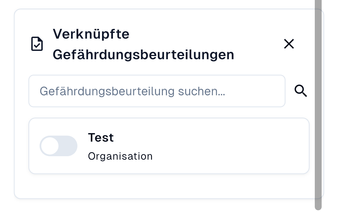 Gefährdungsbeurteilungen verknüpfen