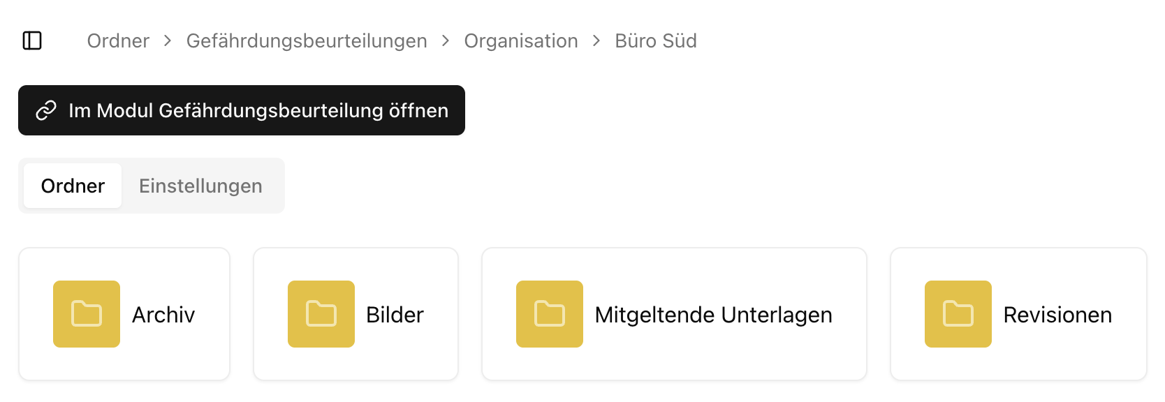 Gefährdungsbeurteilung Ordner